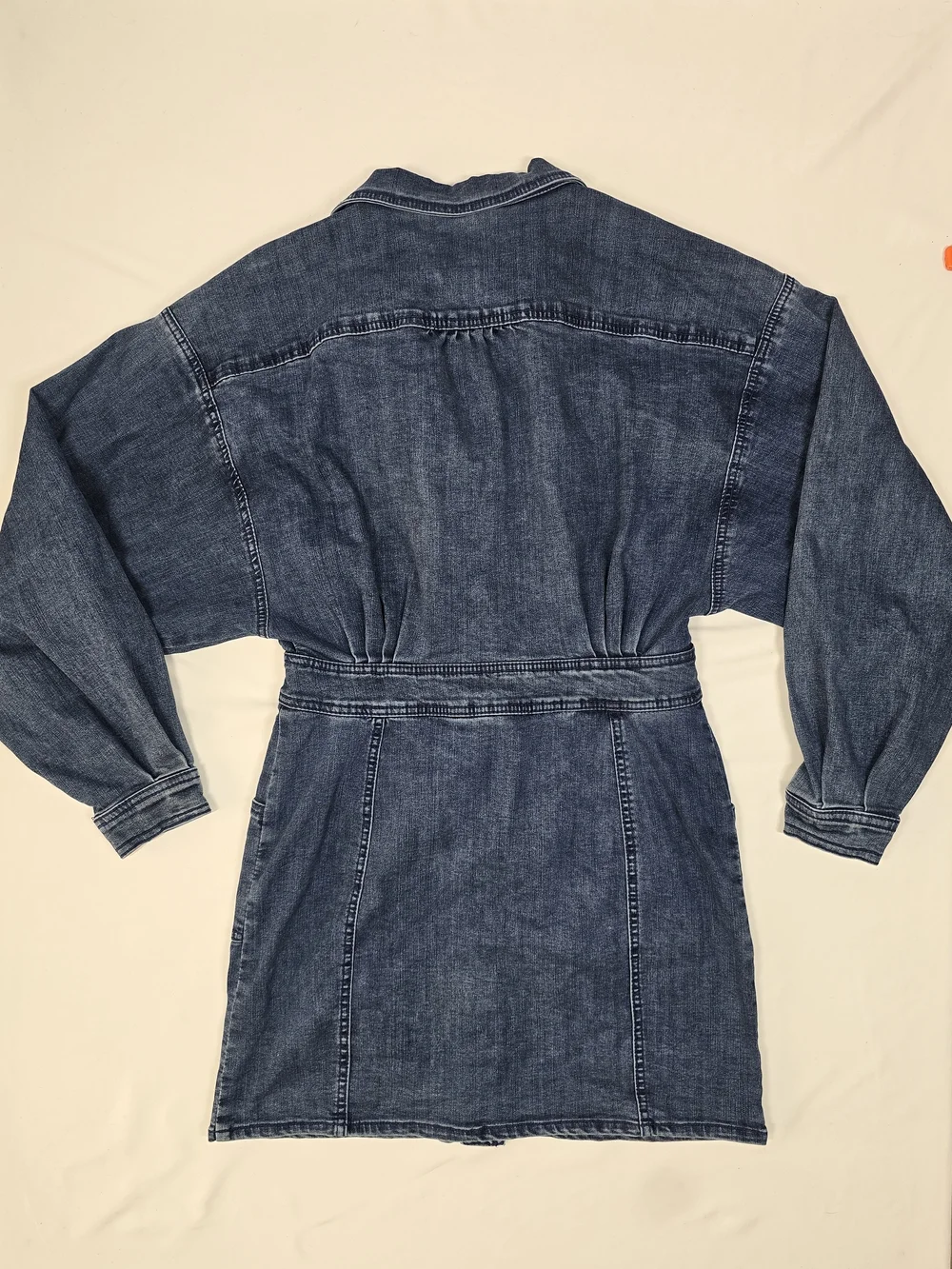 Free People We The Free Hannah Denim Button-Front Mini Dress - L - Picture 9 of 13